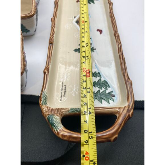 Heartland Four Piece Plater Three Dip Serving Bowls St Nicholas Square Christmas - Picture 9 of 14